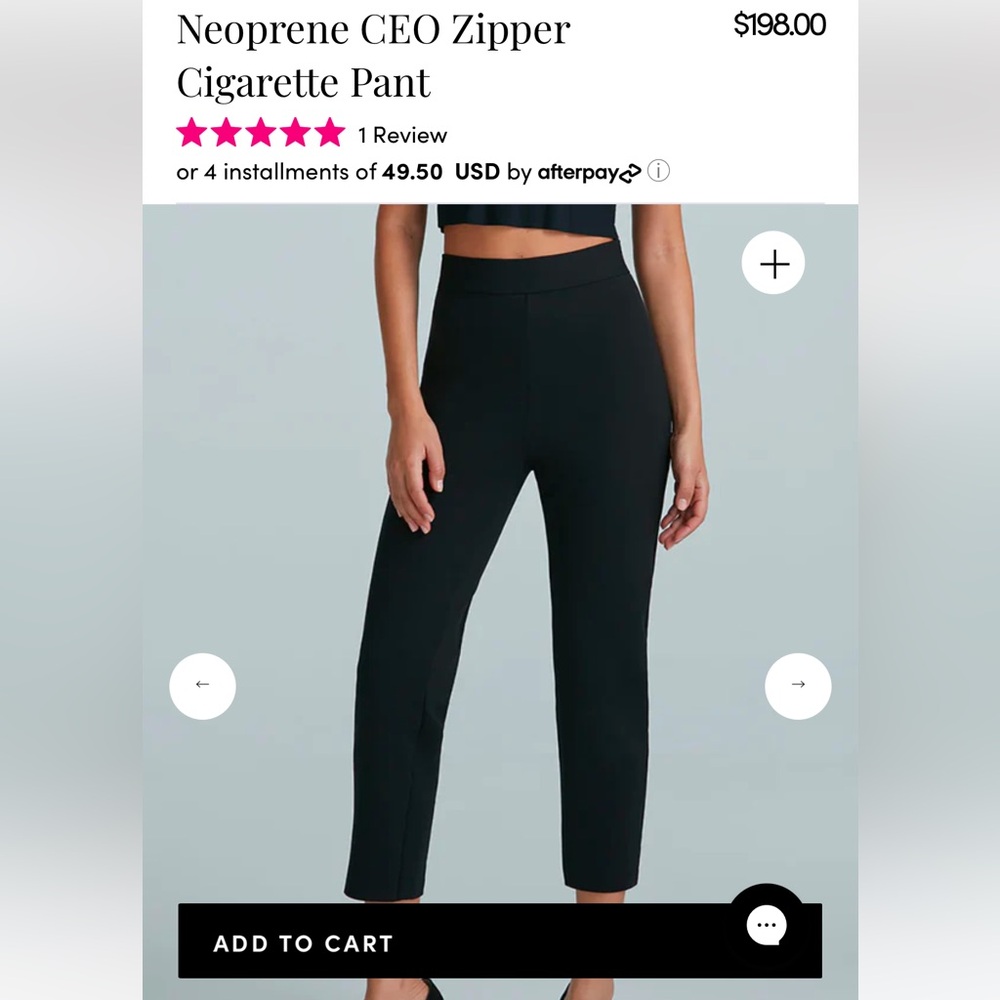 EUC Commando Neoprene CEO Zipper Cigarette Pant size Medium in Black